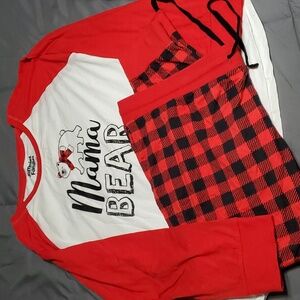 Cuddl Duds Mama Bear family pajamas